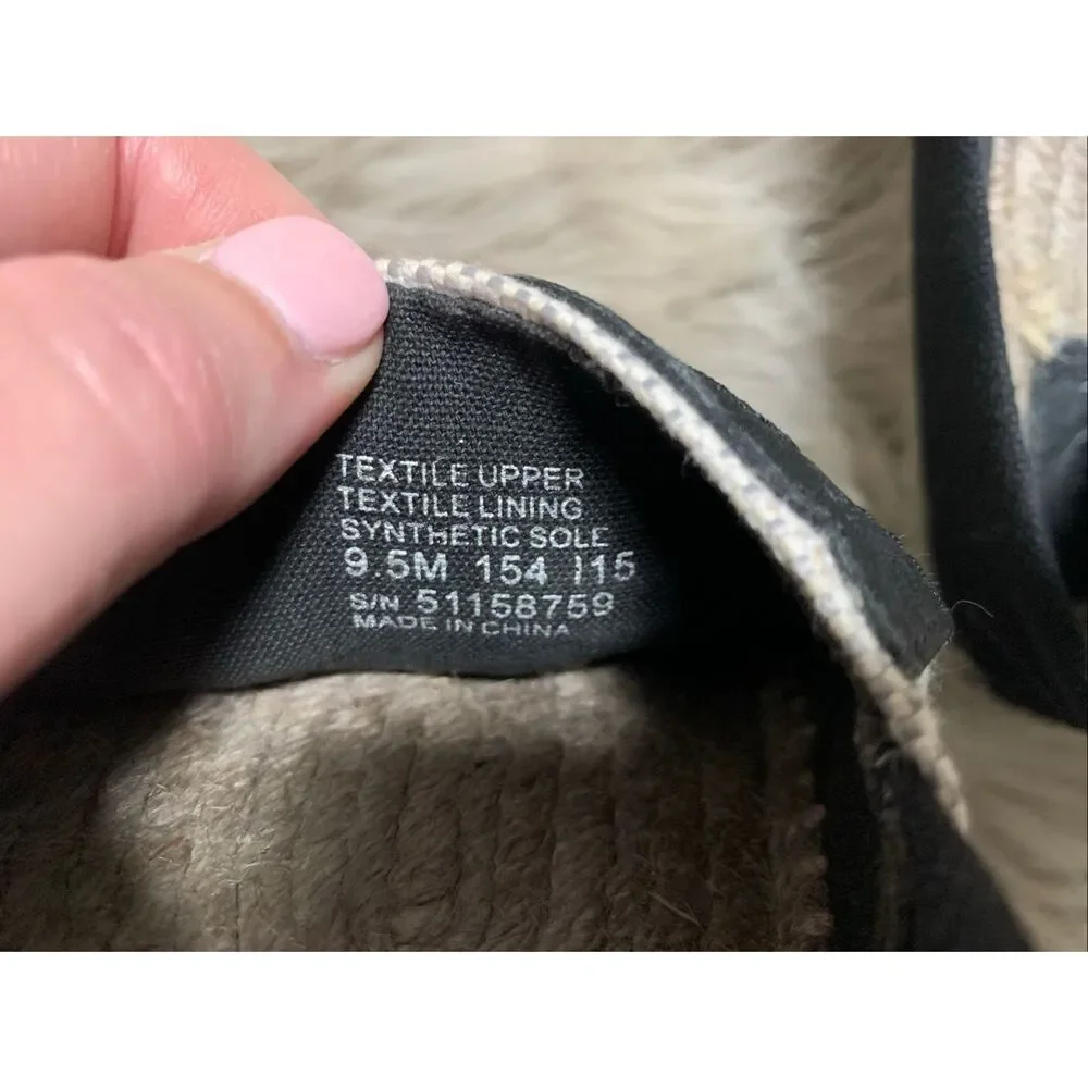 Tory Burch Canvas Logo Veranda A-line Espadrilles 9.5M